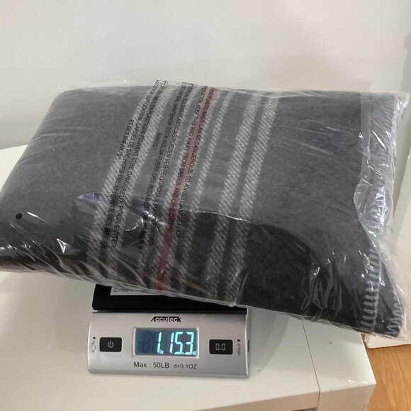 PENDLETON Eco-Wise Wool Throw Blanket  | Irving Charcoal 58x48 Washable - Picture 11 of 11